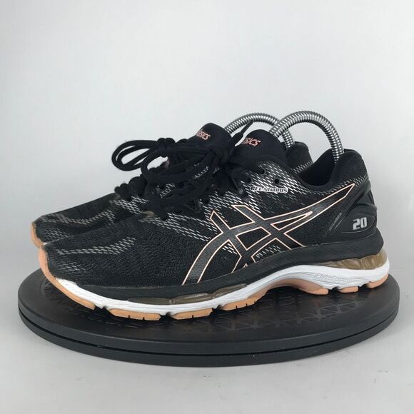 Asics Gel-Nimbus 20 Black Athletic Running Shoes T850N Women’s Size 7.5 - Picture 1 of 10